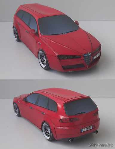 Сборная бумажная модель / scale paper model, papercraft Alfa Romeo 159 Wagon (Alex Vibe) 