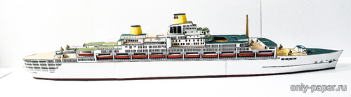 Модель океанского лайнера S.S. Oriana из бумаги/картона