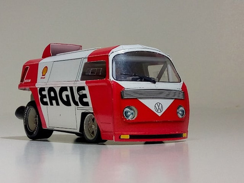 Сборная бумажная модель / scale paper model, papercraft Volkswagen Kombi Eagle Van (Paperoom) 