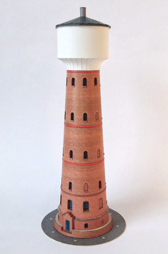 Сборная бумажная модель / scale paper model, papercraft Водонапорная башня / Kalker Wasserturm 