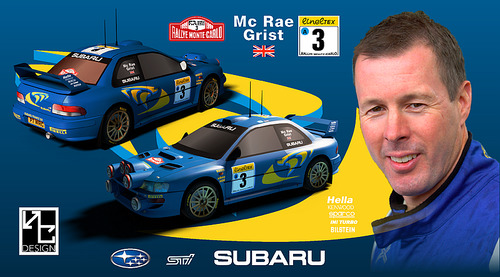 Сборная бумажная модель / scale paper model, papercraft Subaru Impreza 22B STI Colin McRae 