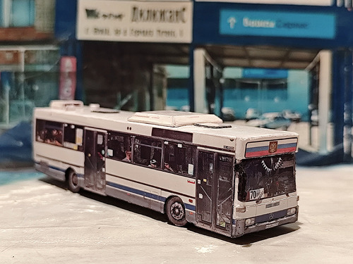 Сборная бумажная модель / scale paper model, papercraft Mercedes-Benz O405 №K448KC122 