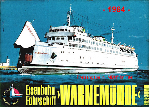 Сборная бумажная модель / scale paper model, papercraft Eisenbahnfahrschiff Warnemuеnde (Kranich) 