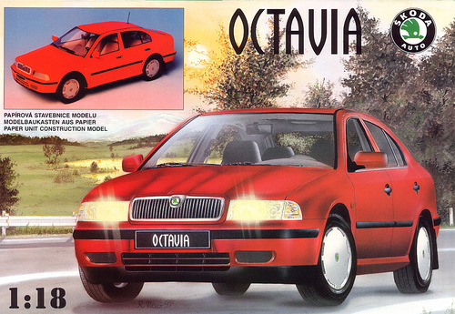 Сборная бумажная модель / scale paper model, papercraft Skoda Octavia (Betexa) 