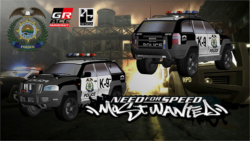 Сборная бумажная модель / scale paper model, papercraft Most Wanted Rhino Police (Need for Speed) 