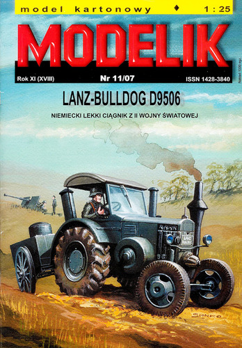 Сборная бумажная модель / scale paper model, papercraft Lanz-Bulldog D9506 (Modelik 11/2007) 