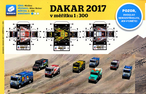 Сборная бумажная модель / scale paper model, papercraft Minibox Dakar 2017 (ABC 03-2017) 