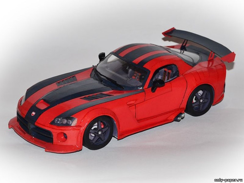 Сборная бумажная модель / scale paper model, papercraft Dodge Viper SRT-10 (Sedan) 