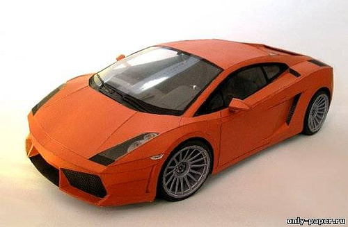 Сборная бумажная модель / scale paper model, papercraft Lamborghini Gallardo LP 560-4 (Papermotor) 