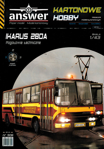 Сборная бумажная модель / scale paper model, papercraft Ikarus 280A Pogotowie techniczne (Answer KH 08-2020) 