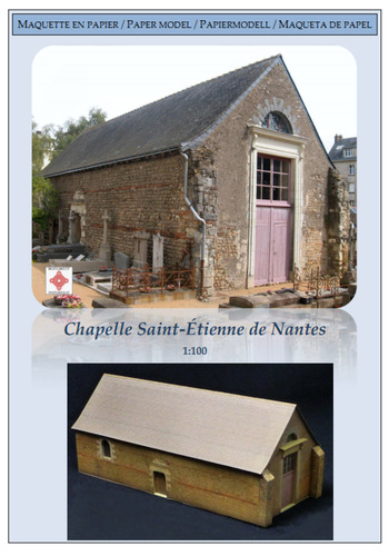 Сборная бумажная модель / scale paper model, papercraft Часовня Сент-Этьен в Нанте / Chapelle Saint-Étienne de Nantes (Secanda) 