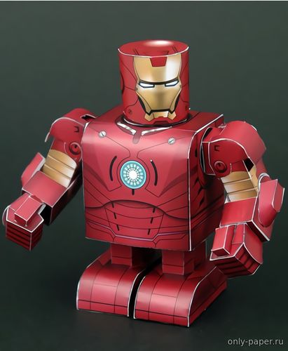 Модель фигуры Iron Man Mark 3 из бумаги/картона