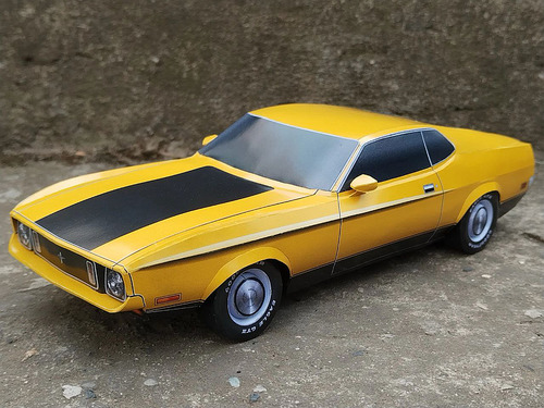 Сборная бумажная модель / scale paper model, papercraft Ford Mustang 1971 из кинофильма "Угнать за 60 секунд" / Gone in 60 seconds (Сергей Корнеев) 