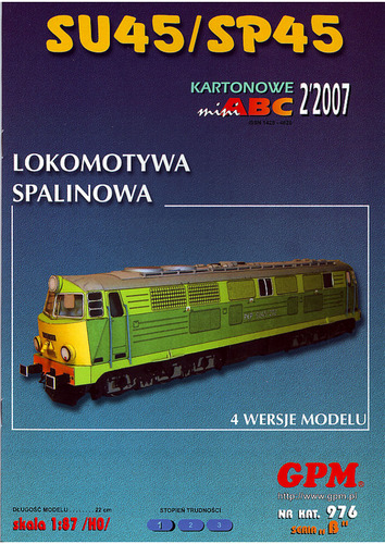 Сборная бумажная модель / scale paper model, papercraft SU45 / SP45 (GPM 976) 