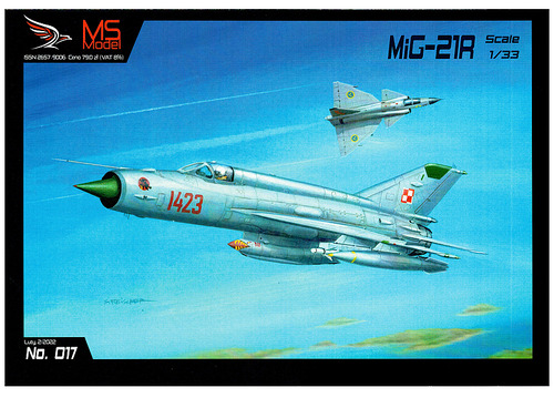 Сборная бумажная модель / scale paper model, papercraft МиГ-21Р / MiG-21R (MS Model 017) 