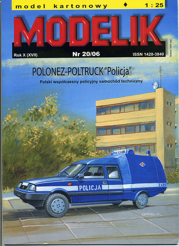 Сборная бумажная модель / scale paper model, papercraft Polonez-Poltruck Policja (Modelik 20/2006) 