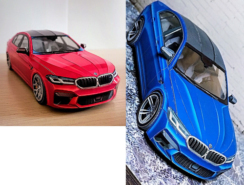 Сборная бумажная модель / scale paper model, papercraft BMW M5 F90 - 20 цветов кузова (Алексей Киржаев, Александр Рубан, Никита Муминов) 