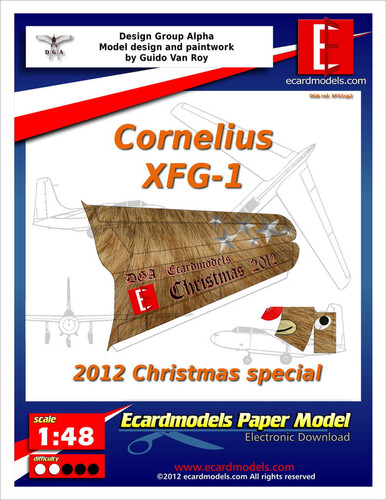 Сборная бумажная модель / scale paper model, papercraft Cornelius XFG-1 (Design Group Alpha) 