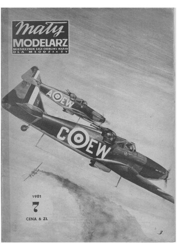 Сборная бумажная модель / scale paper model, papercraft Boulton Paul Defiant (Maly Modelarz 1981-07) 