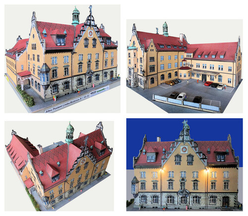 Сборная бумажная модель / scale paper model, papercraft Altes Postamt / Старое почтовой отделение (Dieter Welz) 