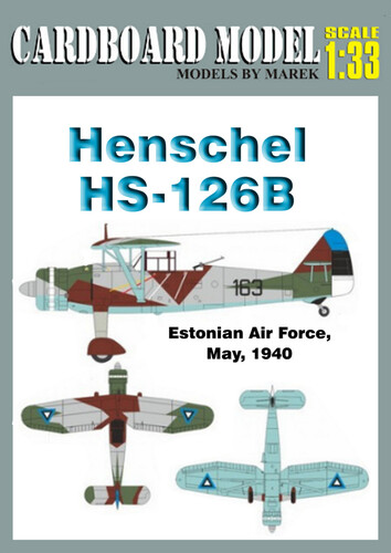 Сборная бумажная модель / scale paper model, papercraft Henschel HS-126B (перекрас Model Cardboard) 