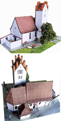 Сборная бумажная модель / scale paper model, papercraft Ulm-Soflingen - Leonhardskapelle / Часовня Святого Леонарда 
