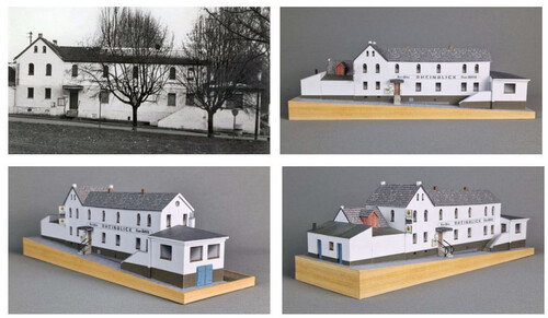 Сборная бумажная модель / scale paper model, papercraft Gaststaette "Zum Rheinblick" (Mondorfer Bastelbogen) 