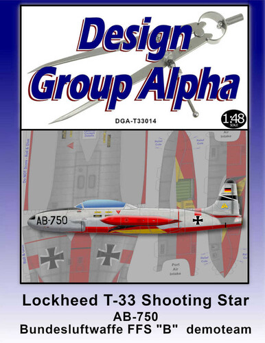 Сборная бумажная модель / scale paper model, papercraft Lockheed T-33 Shooting Star (Design Group Alpha) 