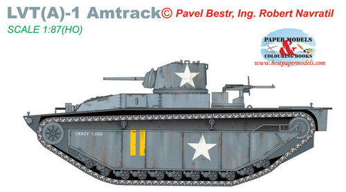 Сборная бумажная модель / scale paper model, papercraft LVT(A)-1 Amtrack (BestPaperModels) 
