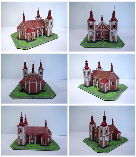 Сборная бумажная модель / scale paper model, papercraft Kostel sv. Bartolomeje v Rozsochach (Pavel Styl) 