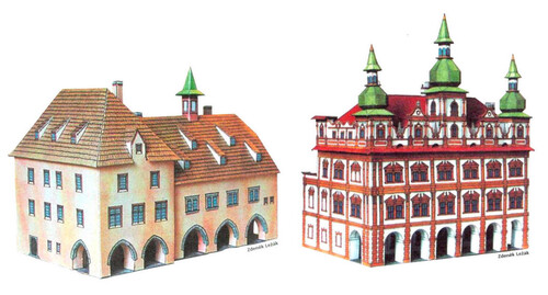 Сборная бумажная модель / scale paper model, papercraft Radnice (ABC 2006-10) 