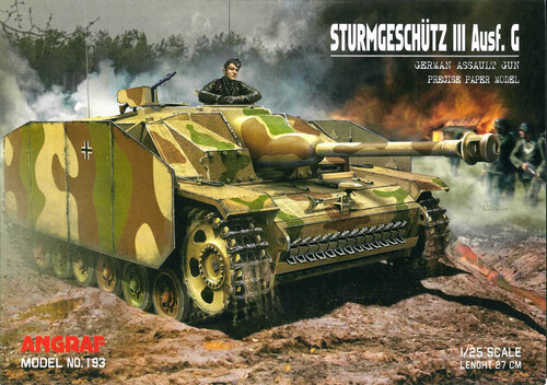Сборная бумажная модель / scale paper model, papercraft Sturmgeschutz III Ausf.G (Angraf 193) 
