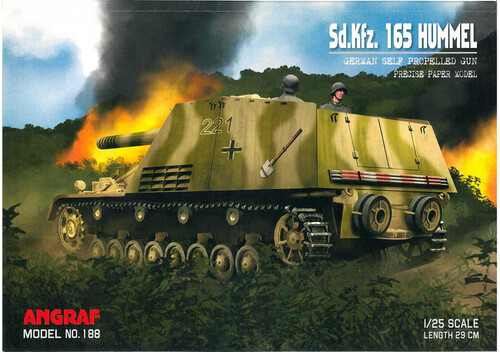 Сборная бумажная модель / scale paper model, papercraft Sd.Kfz. 165 Hummel (Angraf 188)