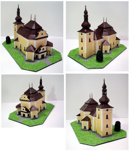 Сборная бумажная модель / scale paper model, papercraft Kostel Navstiveni Panny Marie v Obyctove (Pavel Styl) 