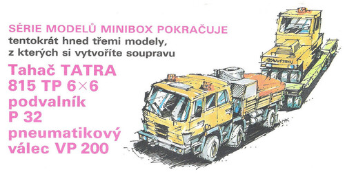 Сборная бумажная модель / scale paper model, papercraft Tatra 815 TP6x6 + Podvalnik P32 + VP200 (ABC 1991-18) 