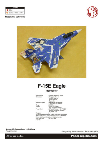 Сборная бумажная модель / scale paper model, papercraft F-15E Eagle "Idolmaster" (Paper-Replika) 