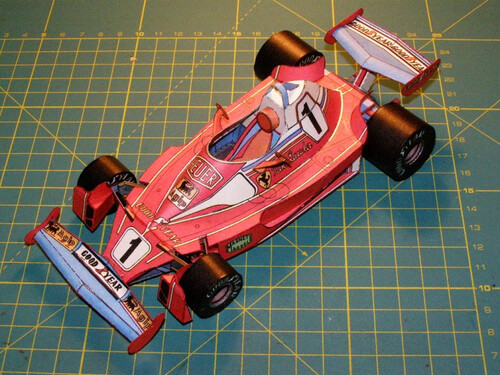 Сборная бумажная модель / scale paper model, papercraft Ferrari 312 T2 (ABC 1976-02) 