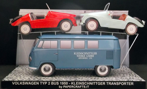 Сборная бумажная модель / scale paper model, papercraft Volkswagen Typ 2 Kleinschnittger transporter (Paperdiorama) 