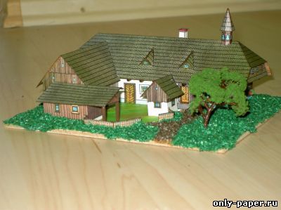 Сборная бумажная модель / scale paper model, papercraft Sumavsky kralovacky dvorec (ABC 1978-19) 