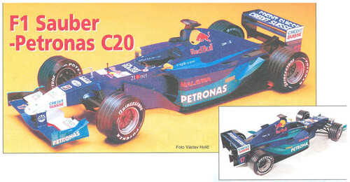 Сборная бумажная модель / scale paper model, papercraft F1 Sauber-Petronas C20 (ABC 2002-11) 