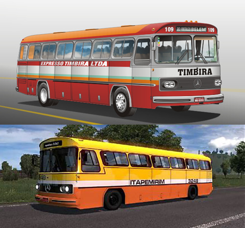 Сборная бумажная модель / scale paper model, papercraft Mercedes-Benz O-362 (Paperoom) 