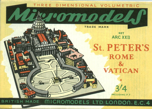 Сборная бумажная модель / scale paper model, papercraft St.Peters's Rome & Vatican (Micromodels) 