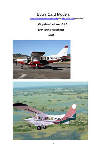 Сборная бумажная модель / scale paper model, papercraft Gippsland GA8 "Airvan" (Bob's CardModels) 