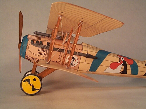 Сборная бумажная модель / scale paper model, papercraft SPAD VII (Digital Card Models) 