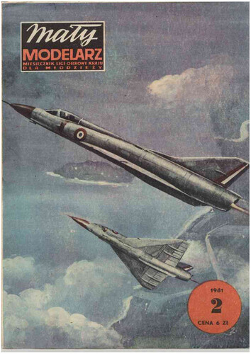 Сборная бумажная модель / scale paper model, papercraft MP 550 Mirage IIIc (Maly Modelarz 1981-02) 