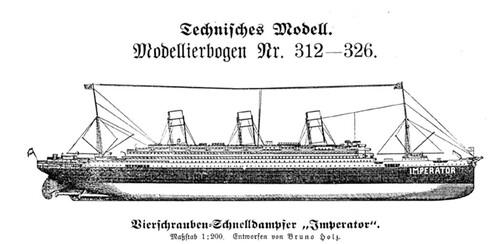 Сборная бумажная модель / scale paper model, papercraft SS "Imperator" (Schreiber-Bogen) 