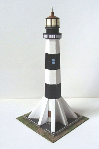 Сборная бумажная модель / scale paper model, papercraft Sabine Pass Lighthouse 