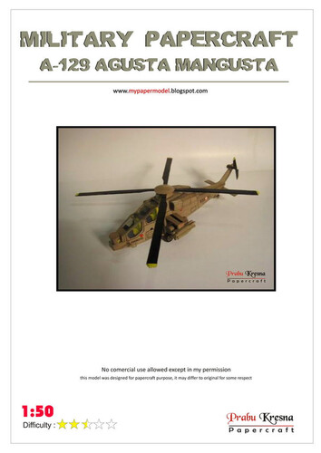 Сборная бумажная модель / scale paper model, papercraft A-129 Agusta Mangusta (Mypapermodel) 