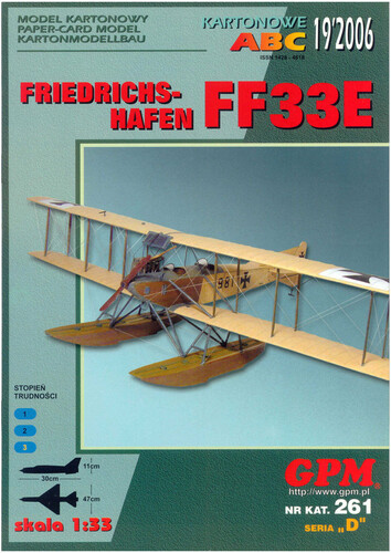 Сборная бумажная модель / scale paper model, papercraft Friedrichs Hafen FF33E (GPM 261) 