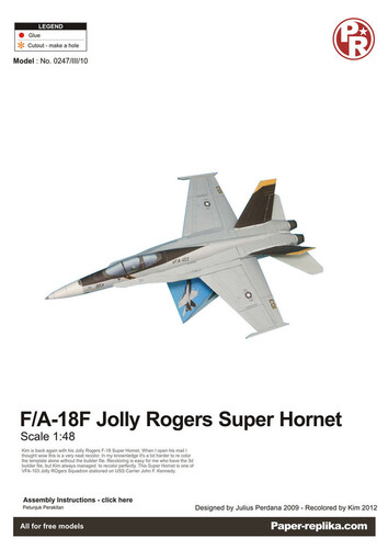 Сборная бумажная модель / scale paper model, papercraft F/A-18F Super Hornet (Paper-Replika) 